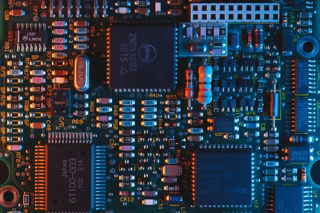 Close up of a motherboard